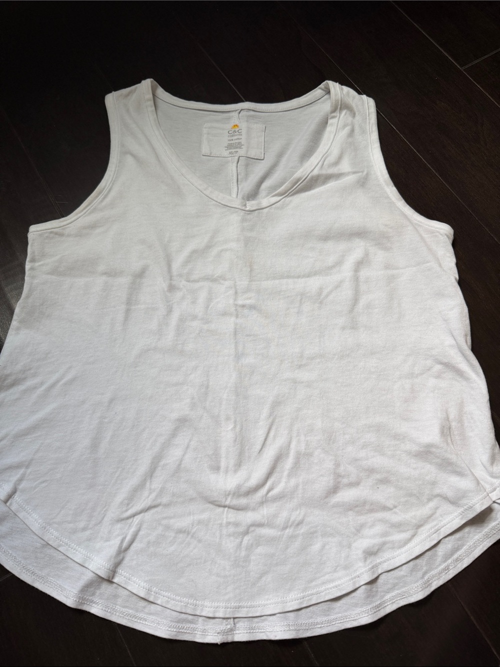 C&C California White Scoop Neck Tank Top